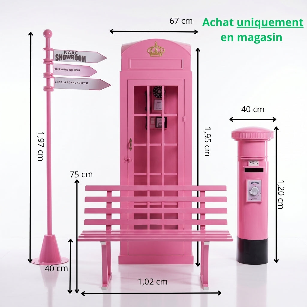 Set de cabine téléphonique personnalisable (4 éléments)