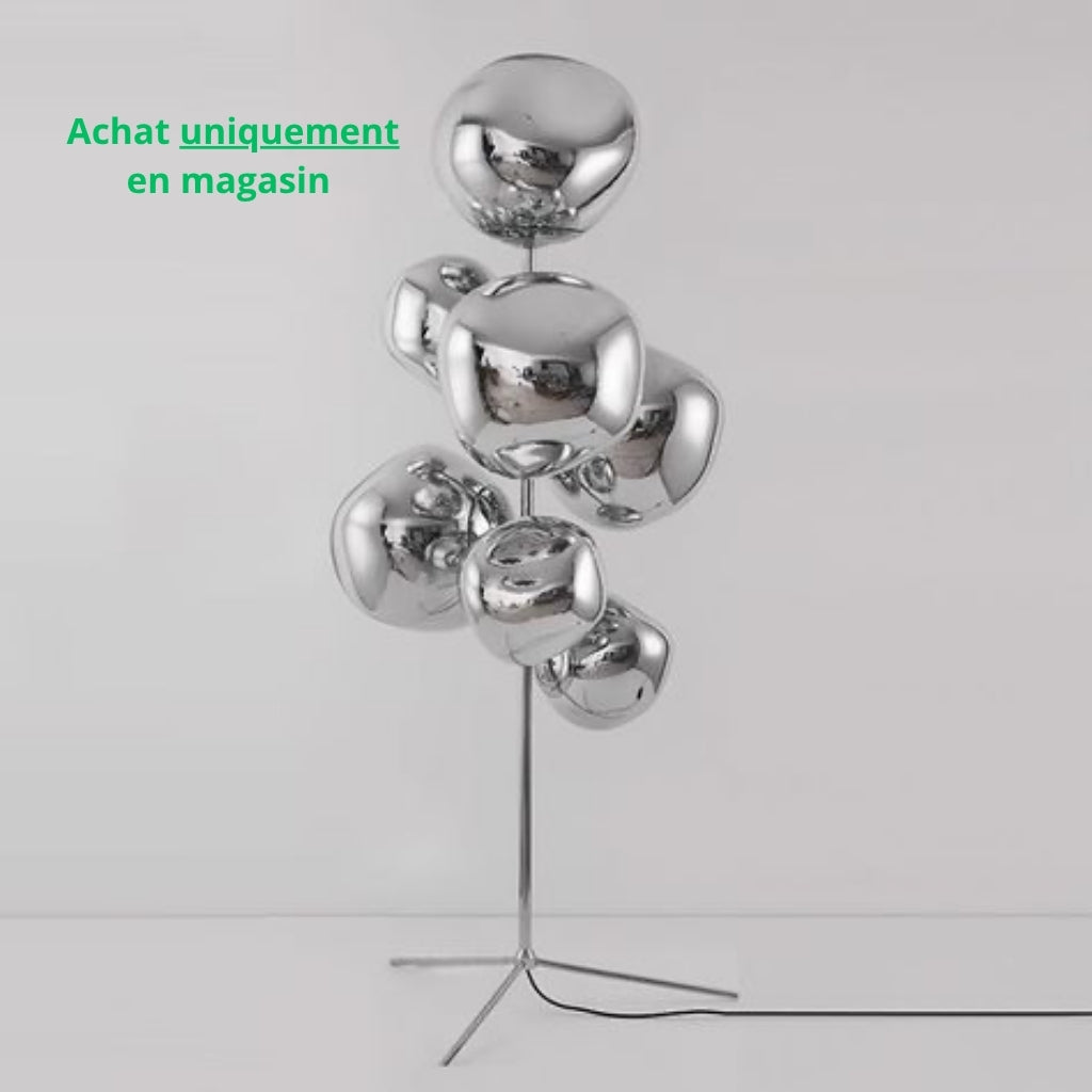 Lampe au sol chromé
