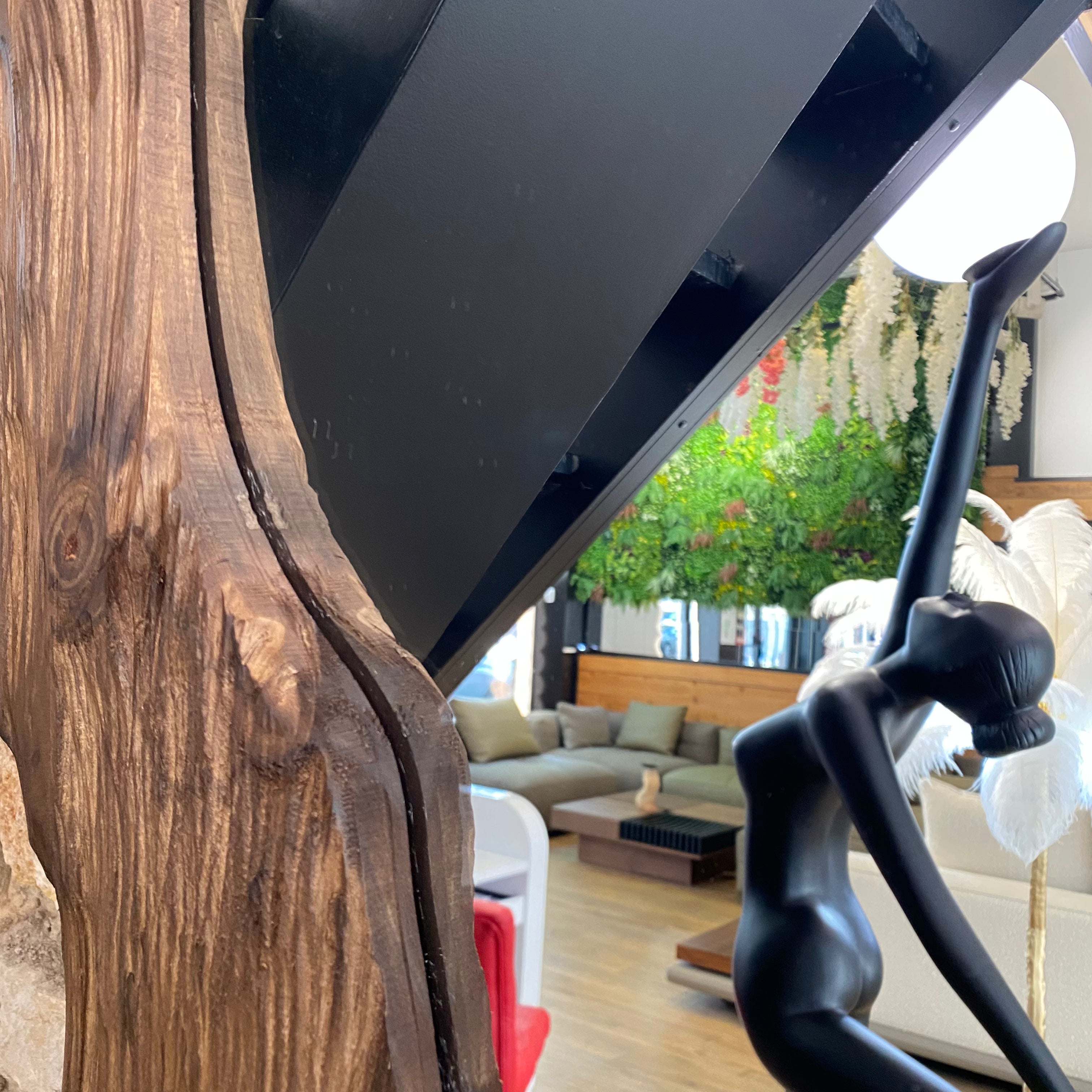 Miroir XXL en bois brut