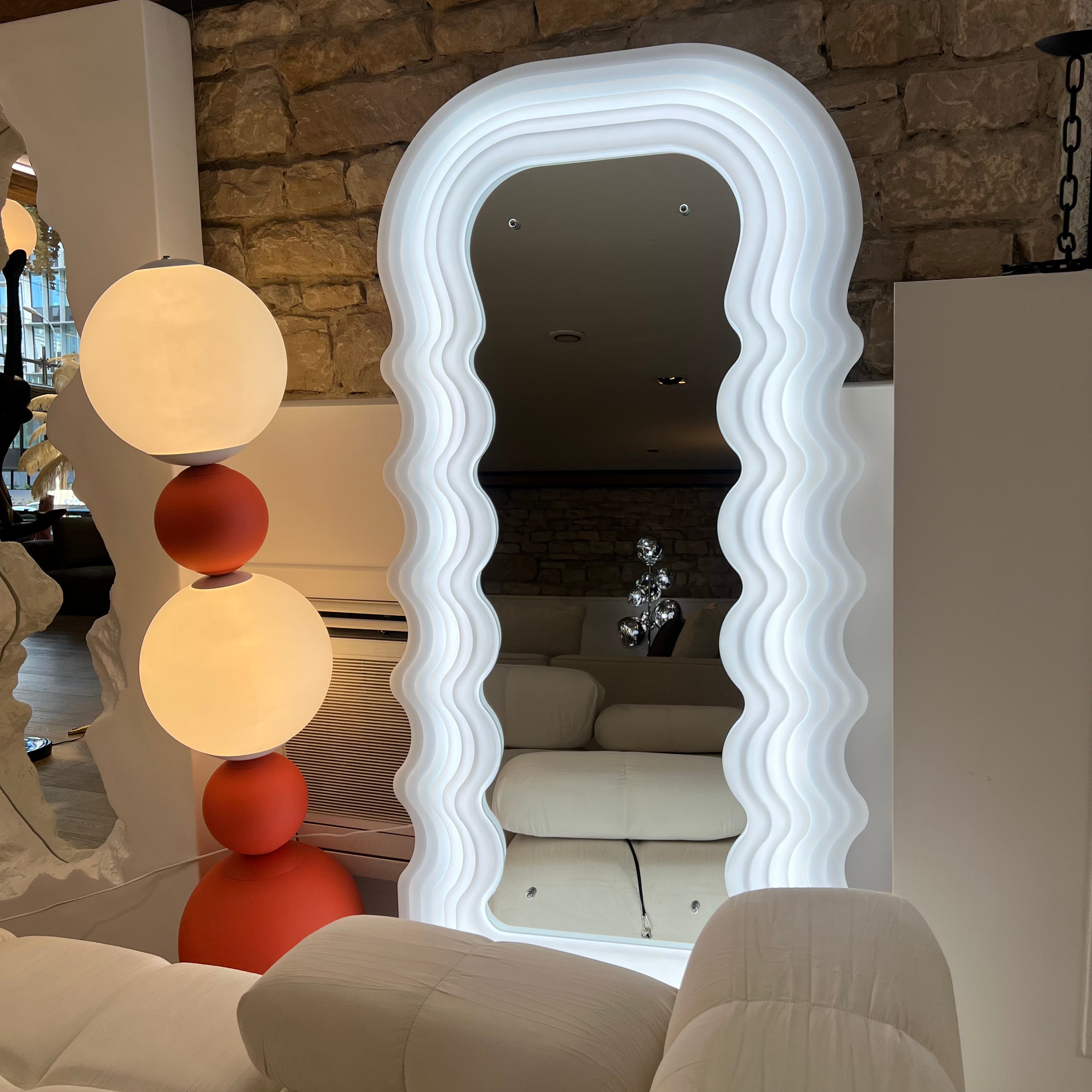 Wavy Neon Mirror