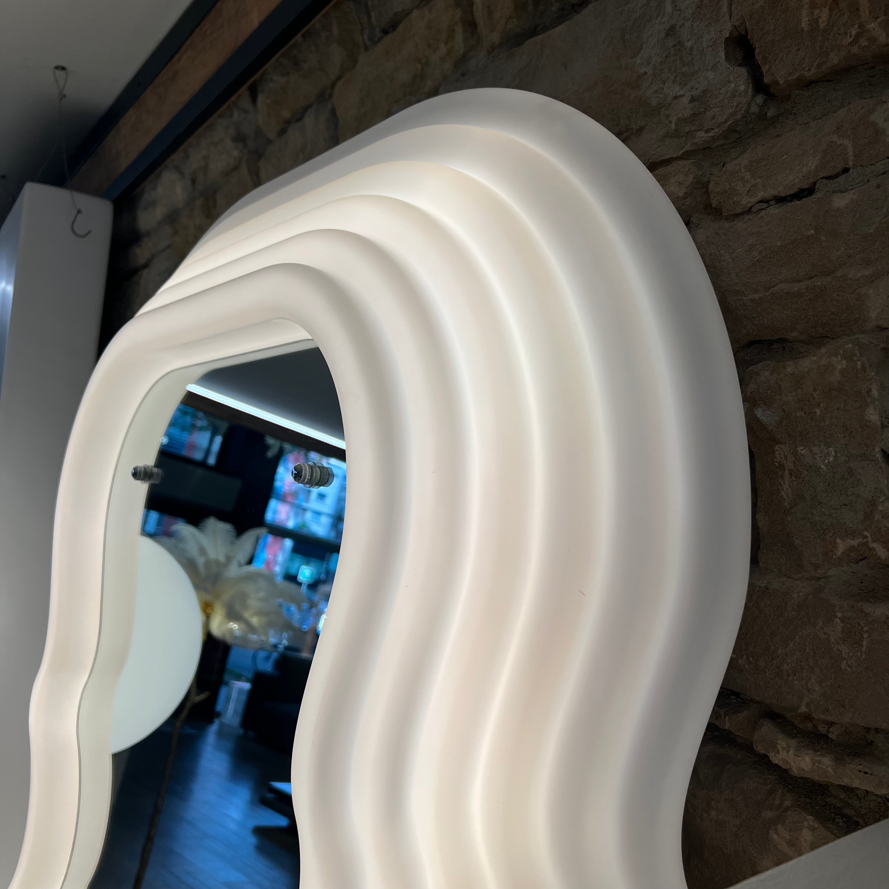 Wavy Neon Mirror