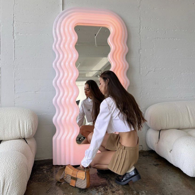 Wavy Neon Mirror