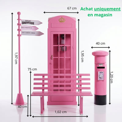 Set de cabine téléphonique personnalisable (4 éléments)
