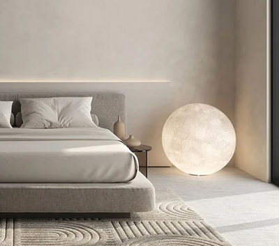 Lampe au sol lune