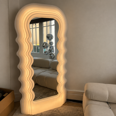 Wavy Neon Mirror