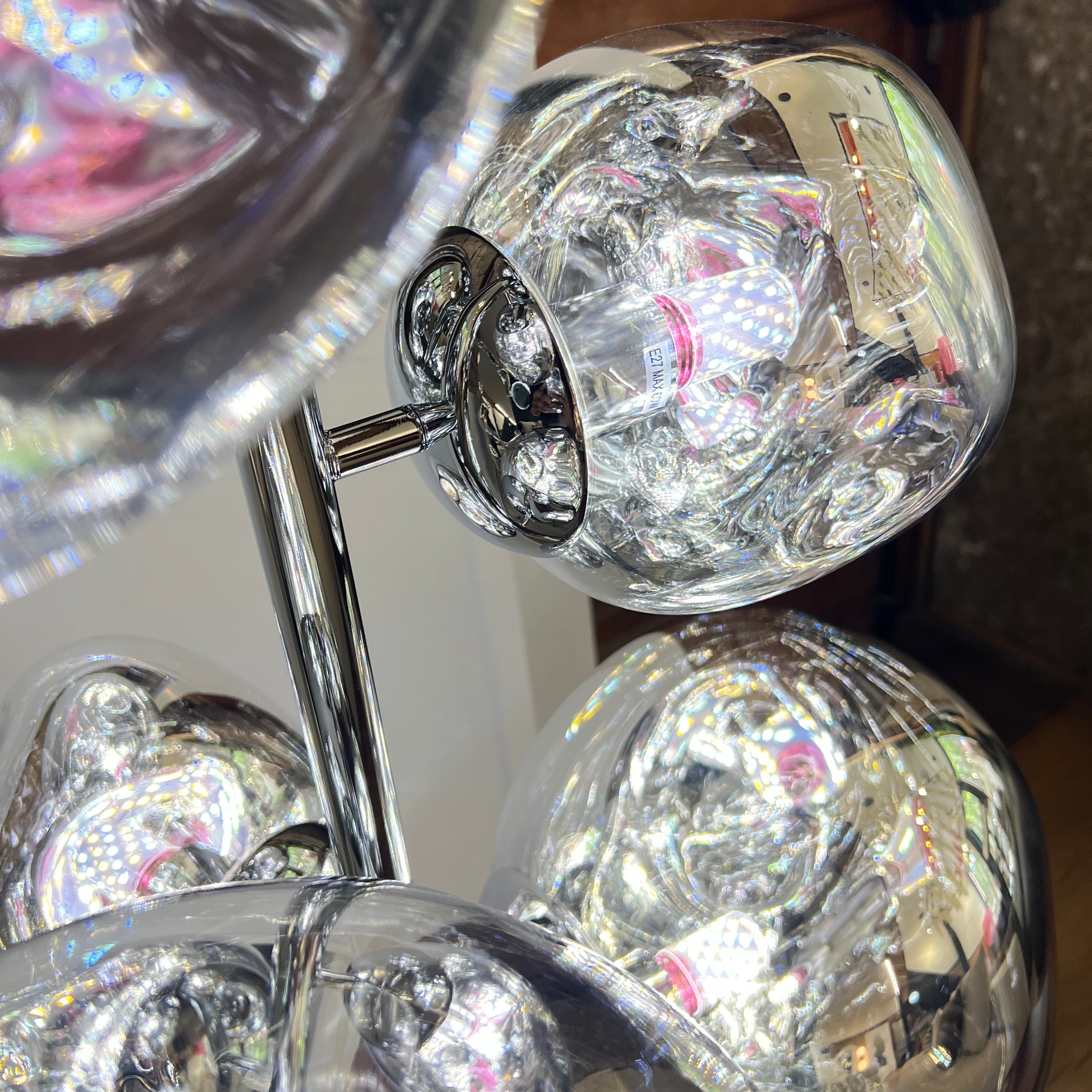 Lampe au sol chromé