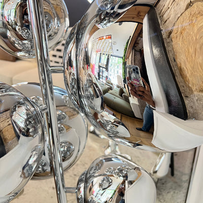 Lampe au sol chromé