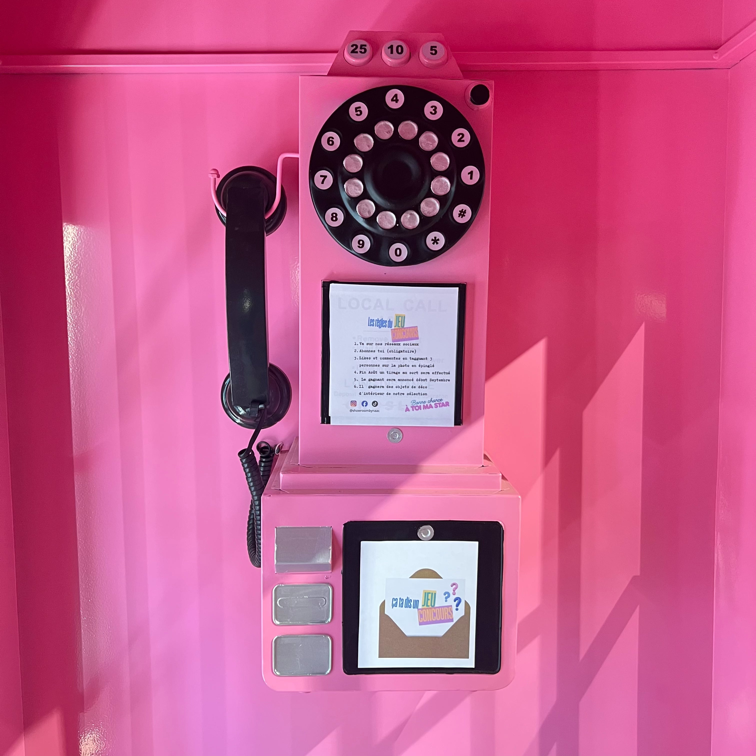Set de cabine téléphonique personnalisable (4 éléments)