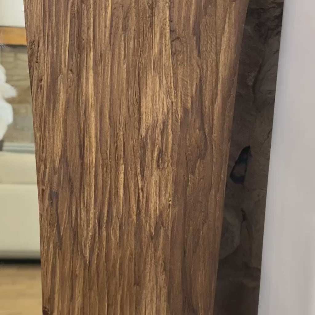 Miroir XXL en bois brut