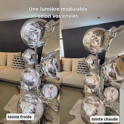 Lampe au sol chromé